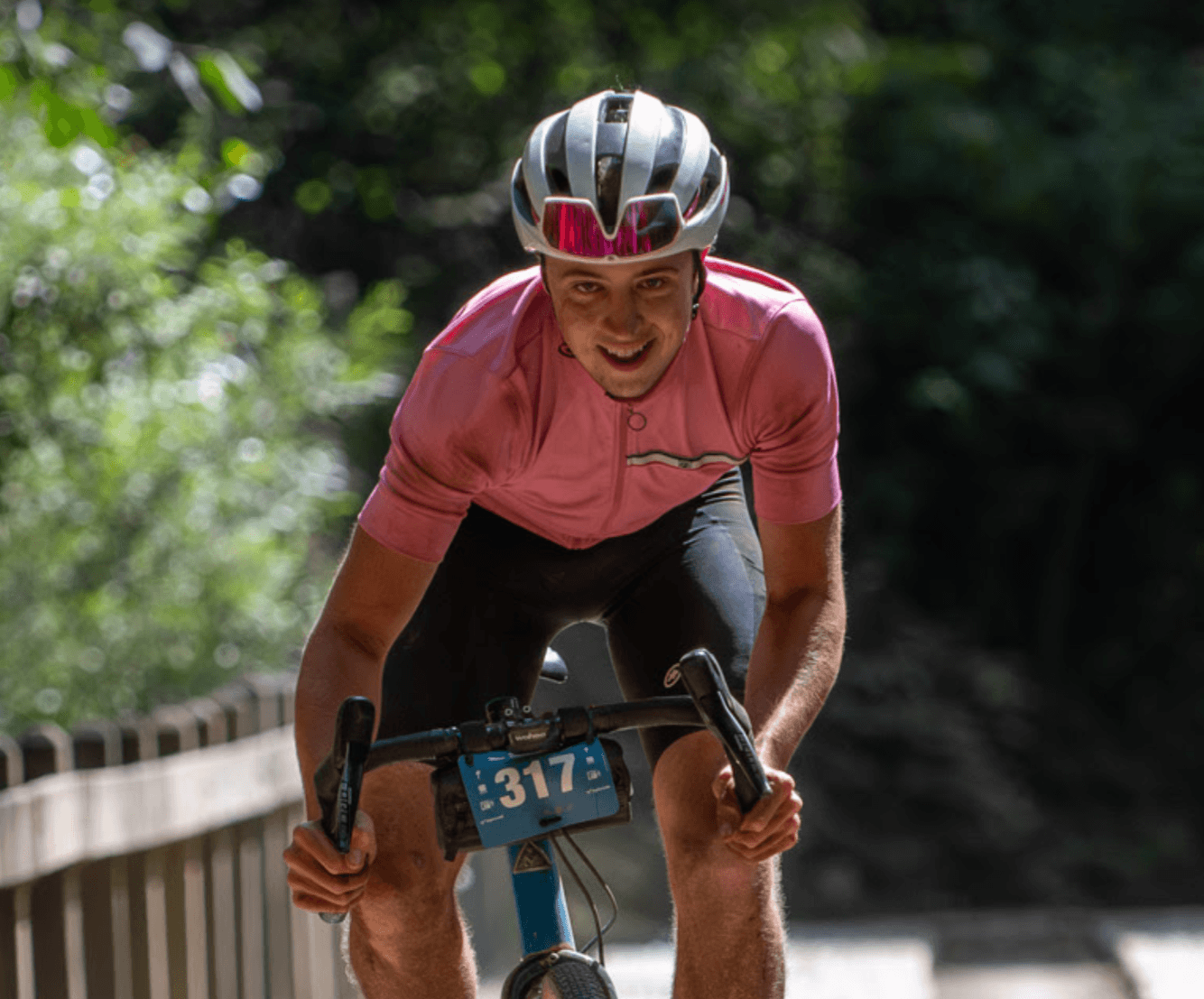Jasper Bayless with his bike in Sonoma County.